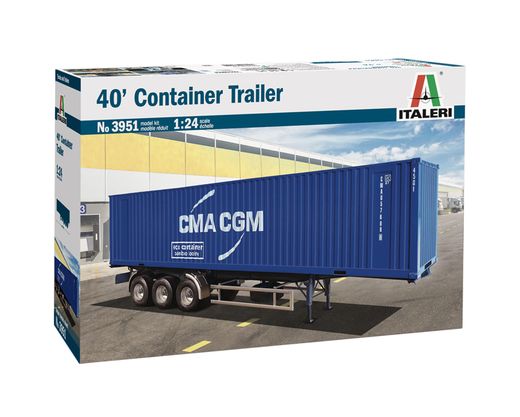 Maquette camion : Remorque container - 1/24 - Italeri 03951 3951 - france-maquette.fr