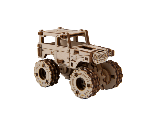 Puzzle 3D / Maquette bois - Monster Trucks Superfast - Wooden City MB014