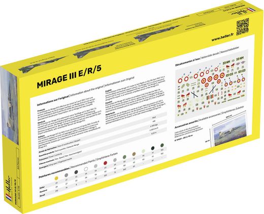 Maquette avion : Starter Kit Mirage III E - 1:72 - Heller 56323