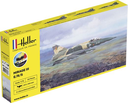 Maquette avion : Starter Kit Mirage III E - 1:72 - Heller 56323