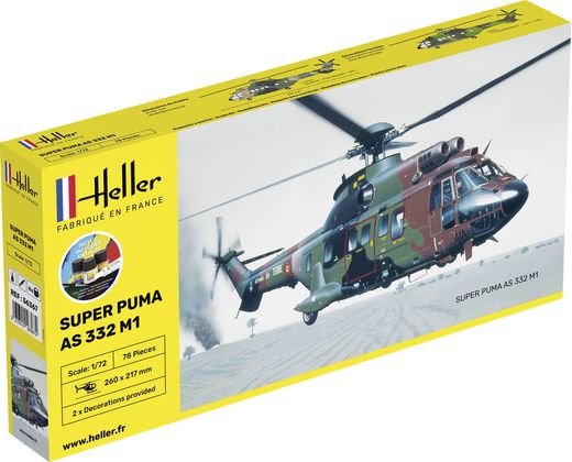 Maquette hélicoptère : Super Puma AS332 M1 - 1/72 - Heller 56367