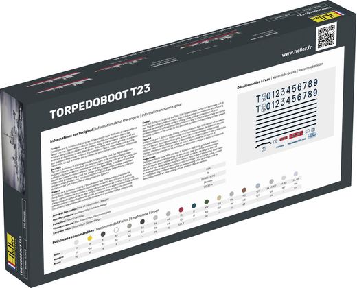 Maquette militaire : Starter Kit Torpedoboot T23 - 1:400 - Heller 57011