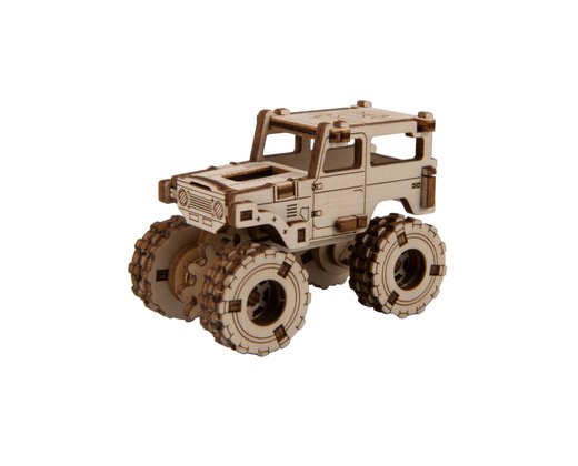 Puzzle 3D / Maquette bois - Monster Trucks Superfast - Wooden City MB014