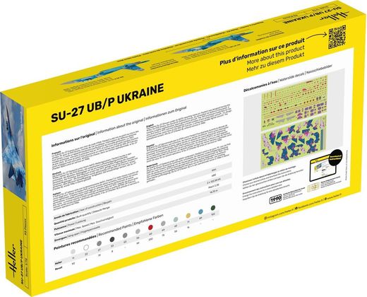 Maquette avion militaire : Starter Kit SU-27 UB/P Ukraine 1/72 - Heller 56371