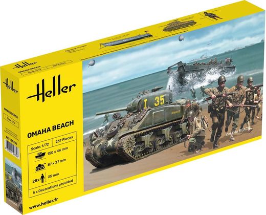 Maquette diorama militaire : Bataille d'Omaha Beach 1/72 - Heller 50332