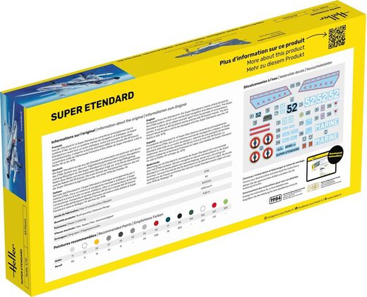 Coffret cadeau avion militaire : Starter kit Super Etendard 1/72 - Heller 56360