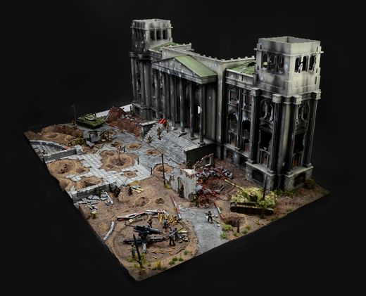 Diorama militaire : Berlin 1945 : Conquête du Reichstag - 1/72 - Italeri 06195 6195