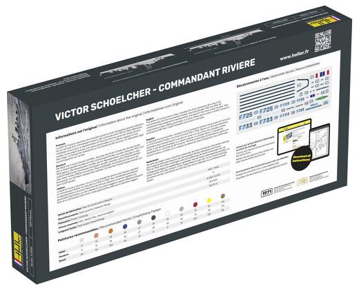 Maquette bateau : Victor Schoelcher - Commandant Riviere - 1:400 - Heller 81015