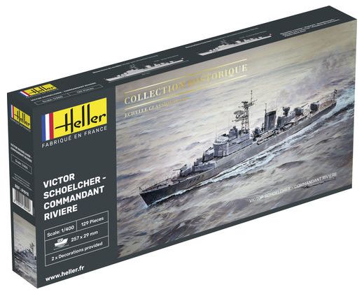 Maquette bateau : Victor Schoelcher - Commandant Riviere - 1:400 - Heller 81015