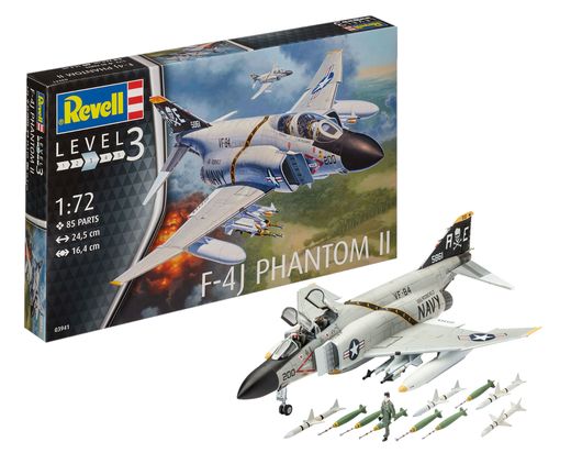 Maquette avion militaire : F-4J Phantom US navy - 1:72 - Revell 3941

Niveau de difficulté Revell : 3