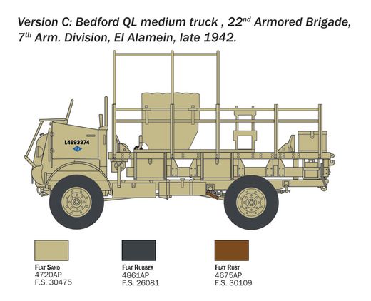 Maquette militaire : Bedford QL Medium Truck 1/35 - Italeri 0241