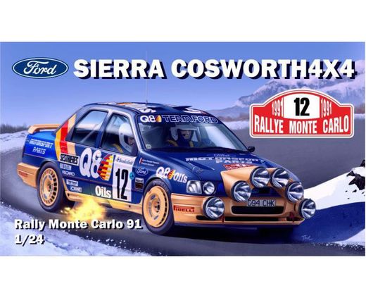 Maquette voiture : Ford Sierra Cosworth 4×4 1/24 rallye monte carlo 1991 - DM Modelkits DMK001