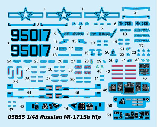 Maquette hélicoptère : Mi-171Sh Hip Russe 1/48 - Trumpeter 05855 5855