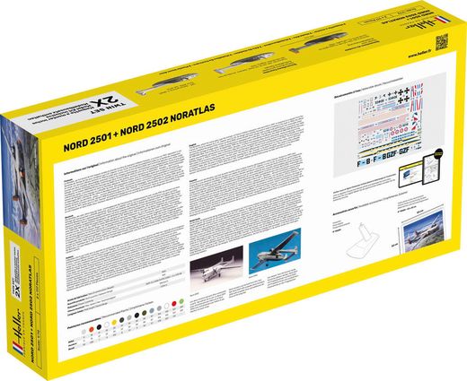 Maquettes avions : Starter kit Nord2501 + Nord 2502 "Noratlas" Twinset - 1/72 - Heller 55374