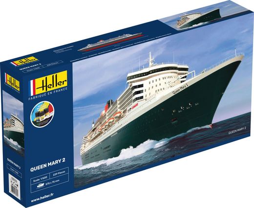 Maquette bateau : Starter Kit Queen Mary 2 - 1:600 - Heller 56626