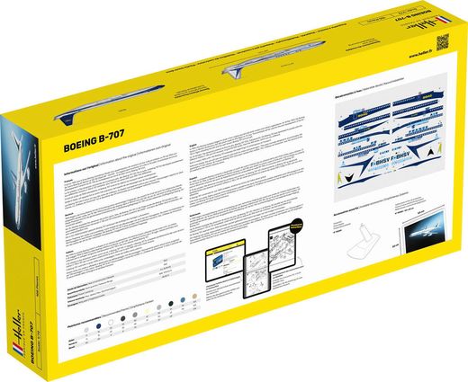 Maquette avion civil : Starter Set Boeing B-707 - 1/72 - Heller 56452
