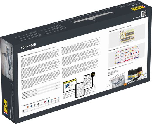 Maquette navire militaire : Starter Kit : Porte-avions Foch - 1/400 - Heller 57071