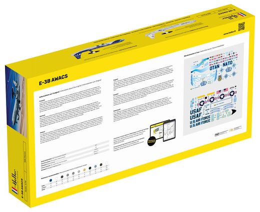 Maquette avion militaire : Model set E-3B Awacs - 1/72 - Heller 56308