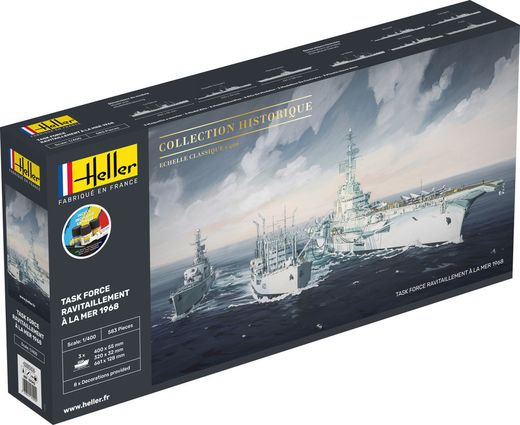 Maquettes bateaux : Starter Kit Task Force "Ravitaillement à la mer" 1/400 - Heller 57092