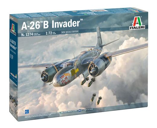 Maquette d'avion militaire : A-26B Invader 1/72 - Italeri 1274 01274