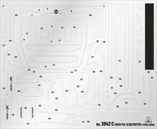 Maquette camion : VOLVO FH4 Globetrotter Medium Roof - 1:24 - Italeri 3942 03942