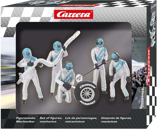 Figurines Slot Car : Set de mécaniciens argent - Carrera 20021133