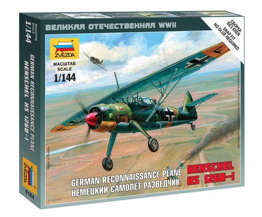 Maquette d'avion militaire : Henschel He126B - 1/144 - Zvezda 6184