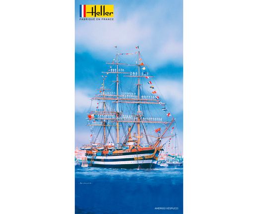 Maquette voilier : Starter Kit Amerigo Vespucci - 1:150 - Heller 58807