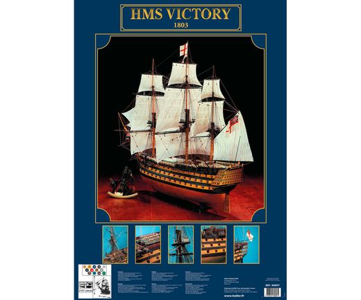 Maquette voilier : Starter Kit HMS Victory - 1:100 - Heller 58897