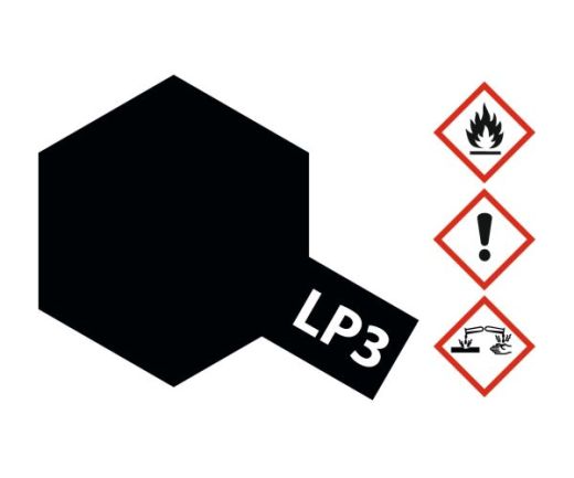 Tamiya LP-3 Noir Mat - Tamiya 82103, Peinture laquée