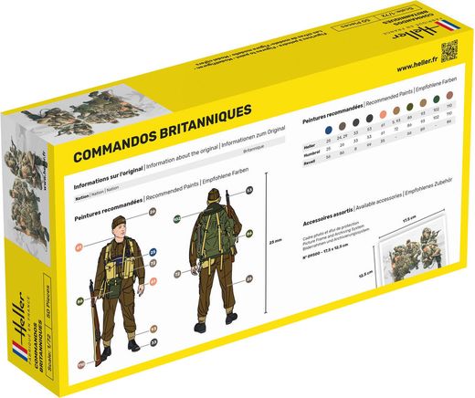 Figurines militaires : Britische Kommandotruppen - 1/72 - Heller 49632