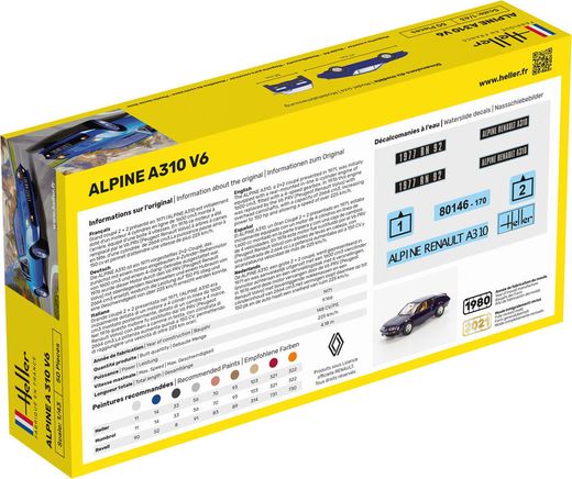 Maquette voiture : Alpine A310 - 1/43 - Heller 80146