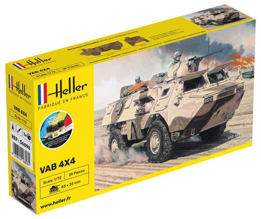 Maquette militaire : Starter Kit VAB 4X4 1/72 - Heller 56898