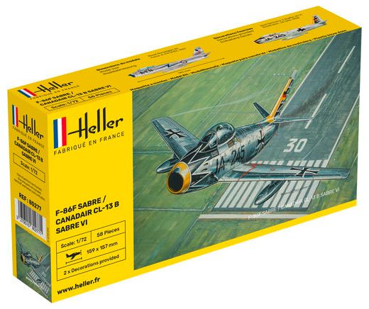 Maquette avion militaire : F-86F Sabre / Canadair CL-13 B Sabre VI 1/72 - Heller 80277