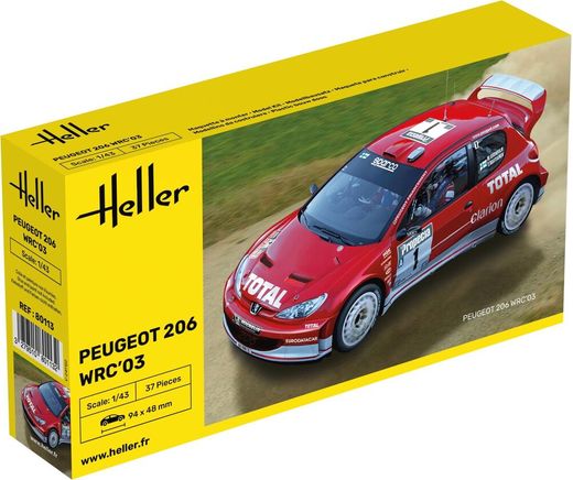 Maquette voiture : Peugeot 206 WRC'03 1/43 - Heller 80113