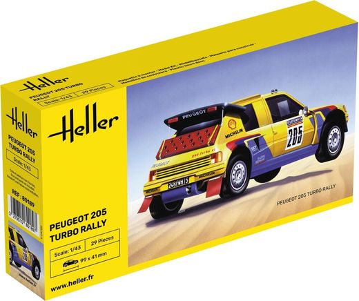 Maquette voiture : Peugeot 205 Turbo Rally 1/43 - Heller 80189