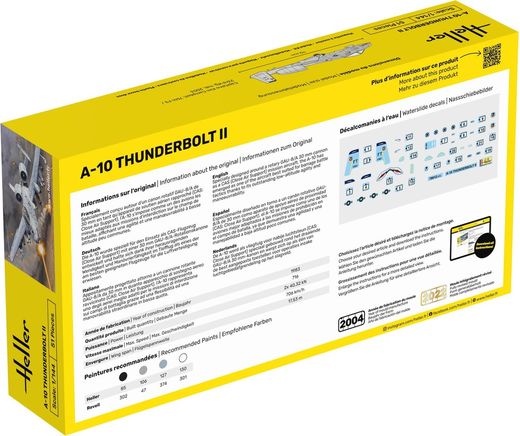 Maquette avion militaire : A-10 Thunderbolt II 1/144 - Heller 79912