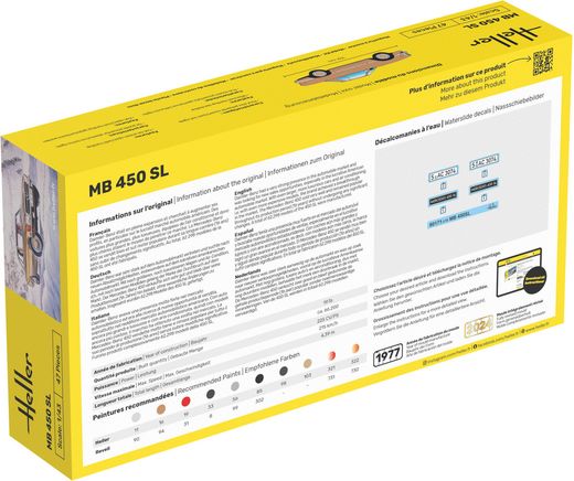 Coffret de modélisme : Starter kit MB 450 SL 1/43 - Heller 56171