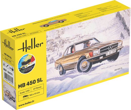 Coffret de modélisme : Starter kit MB 450 SL 1/43 - Heller 56171