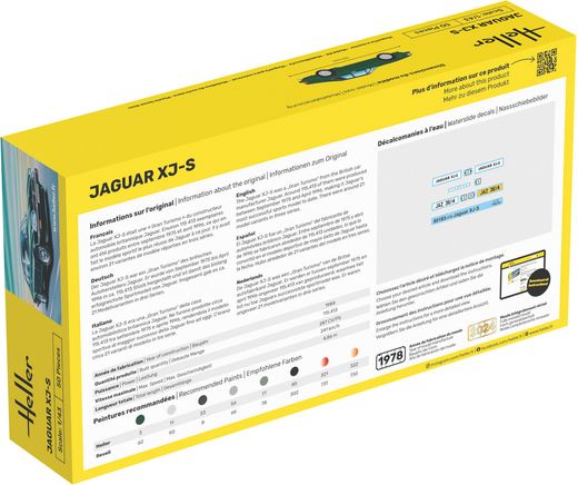 Boîte de maquette auto : Jaguar XJS 1/43 - Heller 80183