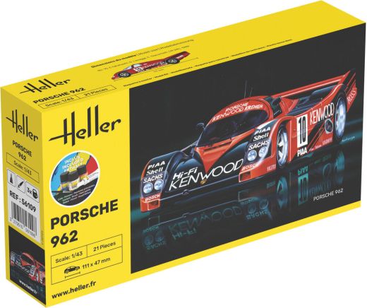 Kit de modélosisme automobile : Starter Kit Porsche 962 1/43 - Heller 56109