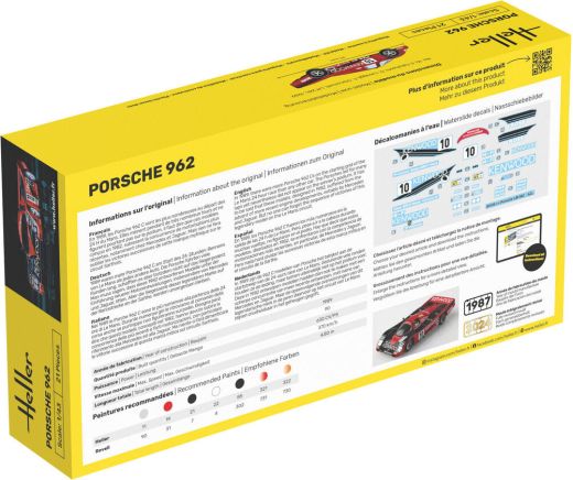 Maquette automobile : Porsche 962 1/43 - Heller 80109