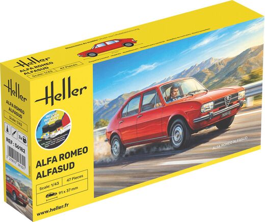 Maquette de voiture : Starter kit Alfa Romeo Alfasud 1/43 – Heller 56182