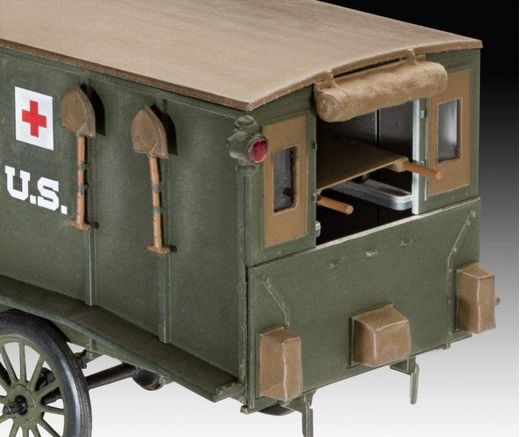 Maquette voiture militaire : Model T 1917 Ambulance - 1/35 - Revell 3285 03285