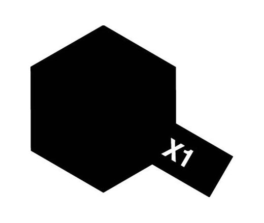 Peinture pour maquettes - X1 NOIR brillant - XL 23 ml - Tamiya 81001