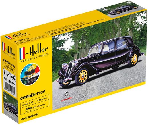 Maquette voiture de collection : Citroën 11 CV - 1:43 - Heller 56159