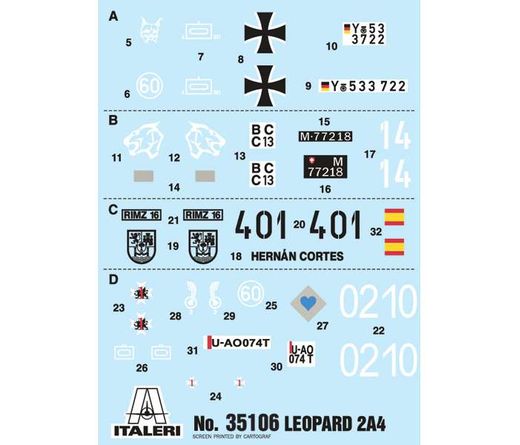 Maquette d'avion militaire : War Thunder Series Leopard 2 A4 1/35 - Italeri 35106