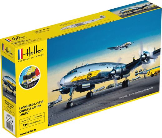 Starter Kit C-121A constellation "Mats" 1:72 - Heller 56382