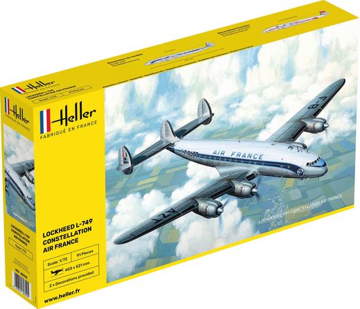 Maquette avion militaire : L-749 Constellation AIR FRANCE - 1/72 - Heller 80310