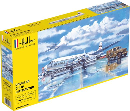 Maquette d'avion militaire : C-118 Liftmaster - 1/72 - Heller 80317